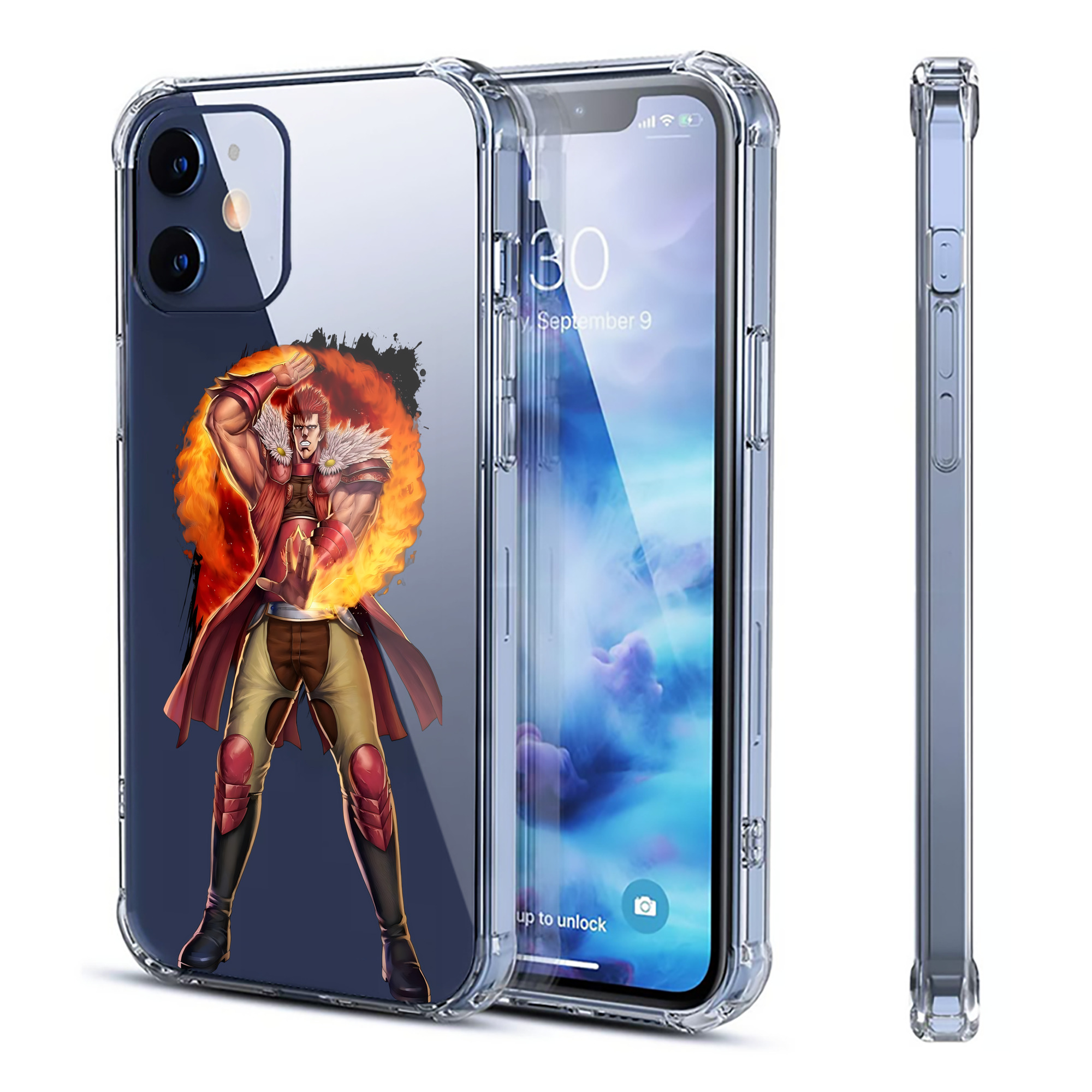 （画像用） 北斗の拳 Fist of the North Star 【iPhone 12シリーズ対応】透明スマホケース（クリアソフトケース）